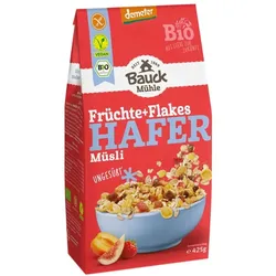 Hafer Müsli - Früchte + Flakes ungesüßt 425g