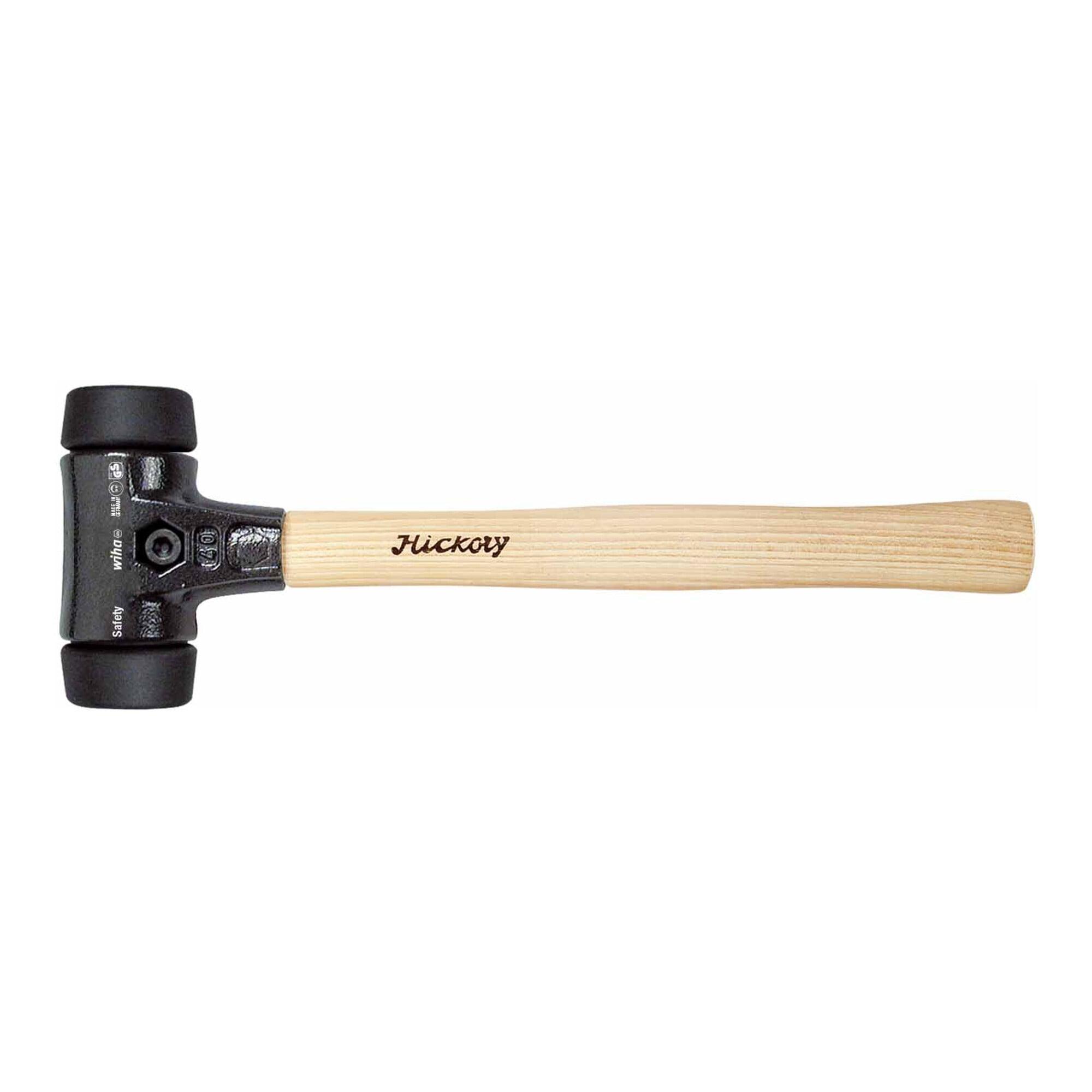 Wiha Schonhammer Safety mittelweich/mittelweich mit Hickory-Holzstiel, Rund-Schlagkopf 30 mm (26509)