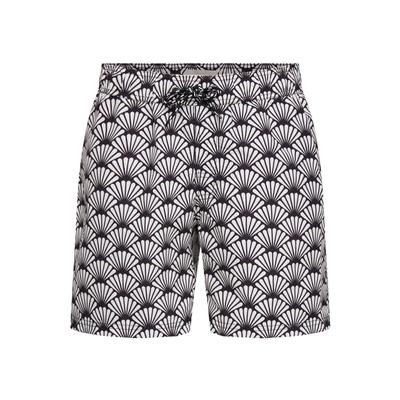Badeshorts BLEND "Shorts BHRadcliff Retro", Herren, Gr. XXL, N-Gr, schwarz (schwarz beauty), Obermaterial: 100% Polyester PES., Badehosen Badeshorts