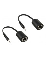 InLine Audio-Adapter RJ-45 W bis Mini-Phone Stereo 3,5 mm M 0.1 m Packung mit 2 (89002)