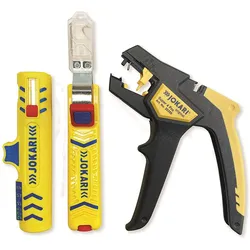 Jokari, Zange, Hausinstallationsset Basic Abisolierzange Kabelentmantler Kabelmesser (163 mm)
