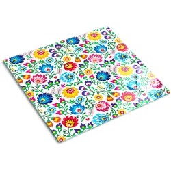 GLASPLATTE 60x52 cm Ethnisches Muster