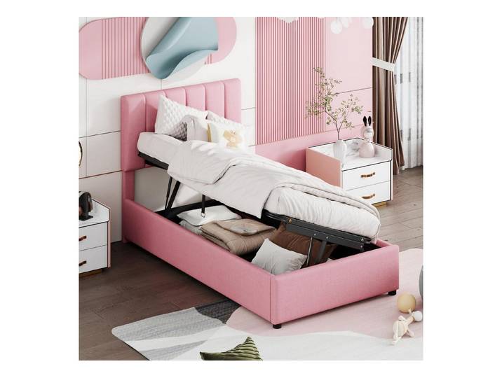 LuxusKollektion Kinderbett Kinderbett Polsterbett 90x200 Rosa