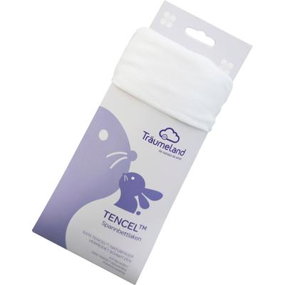 Bettlaken TRÄUMELAND "hochwertiges Spannbetttuch aus Tencel", weiß, B:40cm L:90cm, Tencel, Obermaterial: 100% Lyocell (TENCEL™), Bettlaken, Bettlaken, Tencel sorgt für ein besonders trockenes, gesundes Schlafklima