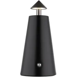 LED Tischlampe Tischleuchte Wohnzimmerlampe Touchdimmer Schwarz Metall H 19 cm