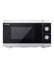 Sharp YC-MG01E-S Mikrowellenofen mit Grill 20 Liter 800 W Silver/Black (YC-MG01ES)
