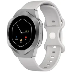 Canyon Intelligente Uhren Smart Watch Hexagon 88 BT-CALL Silber (45 mm, ohne SIM), Smartwatch