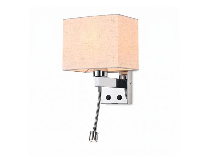 Nettlife Wandleuchte Gallegos II 36x17.5x20cm, Silberfarben, Metall, LED integrated, 17.5x20x36 cm, Lampen & Leuchten, Innenbeleuchtung, Wandleuchten