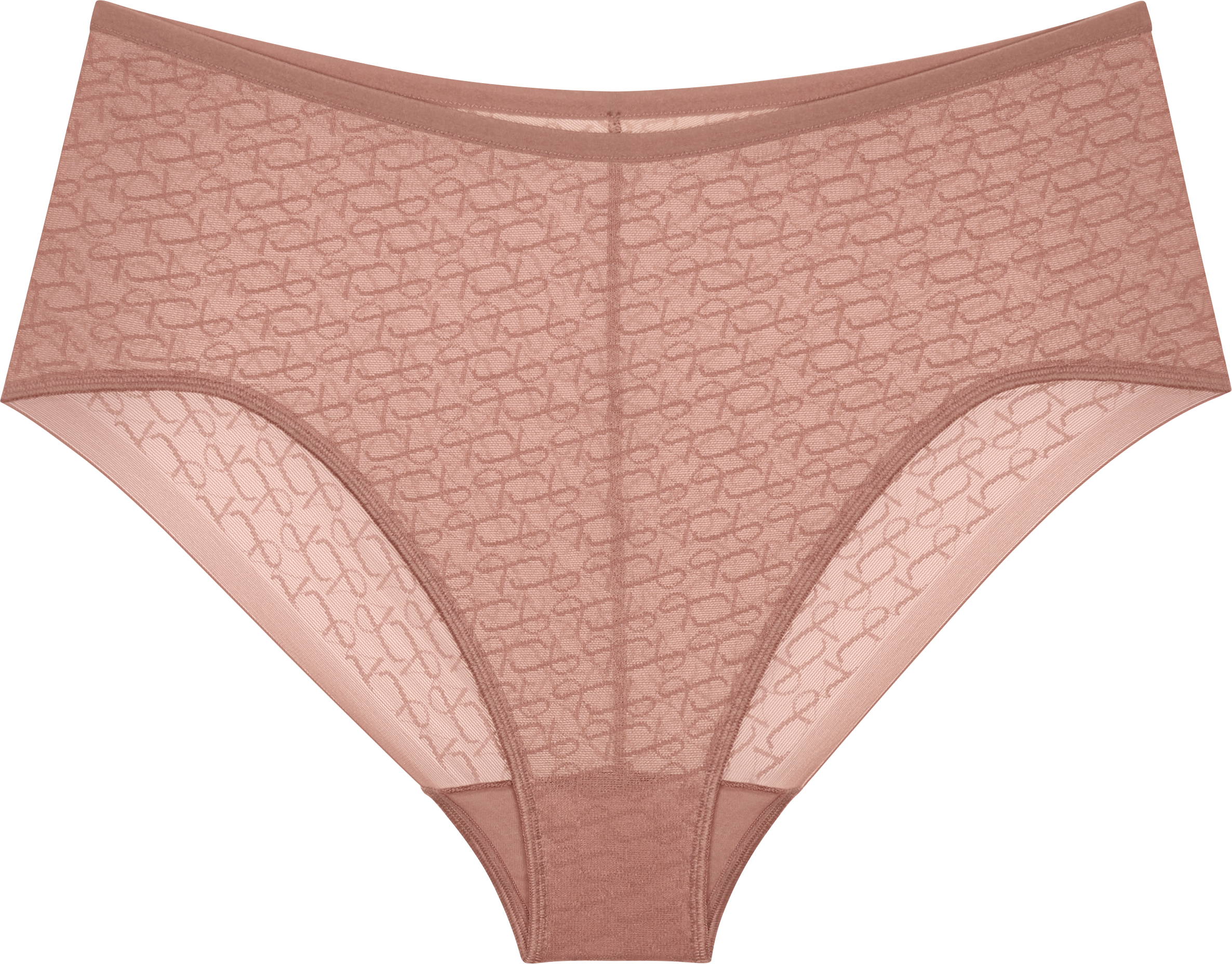 Maxislip TRIUMPH "Signature Sheer", Damen, Gr. 46, braun (toasted almond), Obermaterial: 51% Polyamid, 49% Elasthan, figurbetont, Unterhosen Maxislip, Monogramm-Tüll toasted almond 46