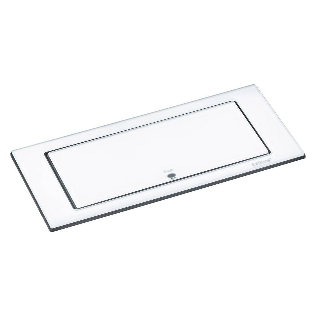 Evoline 1592.7100.2200 Einbau-Steckdosenleiste Glas matt Schutzkontakt 1 St. (1x) (1592.7100.2200)