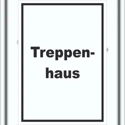 HB-Druck Treppenhaus Schild mit Text Stufen steigen hochkant A2 (420x594mm)