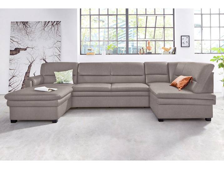 Sofa-Kopfstütze SIT & MORE Pisa , grau (steel), B:50cm H:16cm, Holzwerkstoff, Kopfstützen, Sofa-Kopfstütze