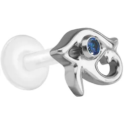 PTFE Labret mit Innengewinde + Titan-Aufsatz AUGE DES HORUS