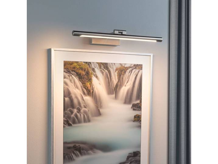 Paulmann Mingo LED-Bilderleuchte 41,5 cm alu geb., alu / grau / zink, für Wohn- / Esszimmer, Metall, Modern