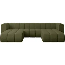 WOHNLANDSCHAFT modulares Sofa Joren-U1 - 319x177x70 cm Grün