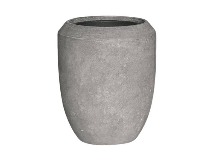 Grosser In-/Outdoor Blumentopf „Polystone Coated Plain Coppa“, ver. Grössen Grau Ø 45 x 55 cm Baq Design