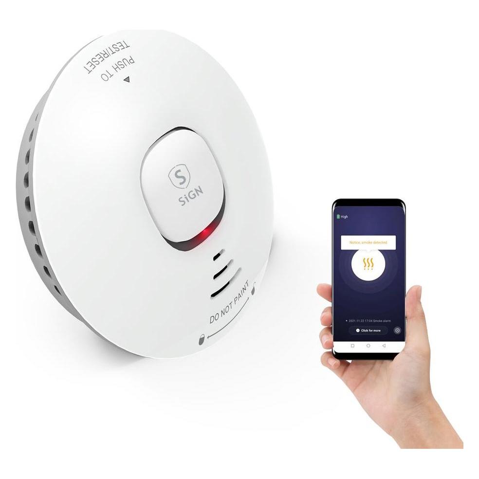 SIGN Smart WIFI Smoke detector / Fire alarm (SN-SMOKEDETECTOR)