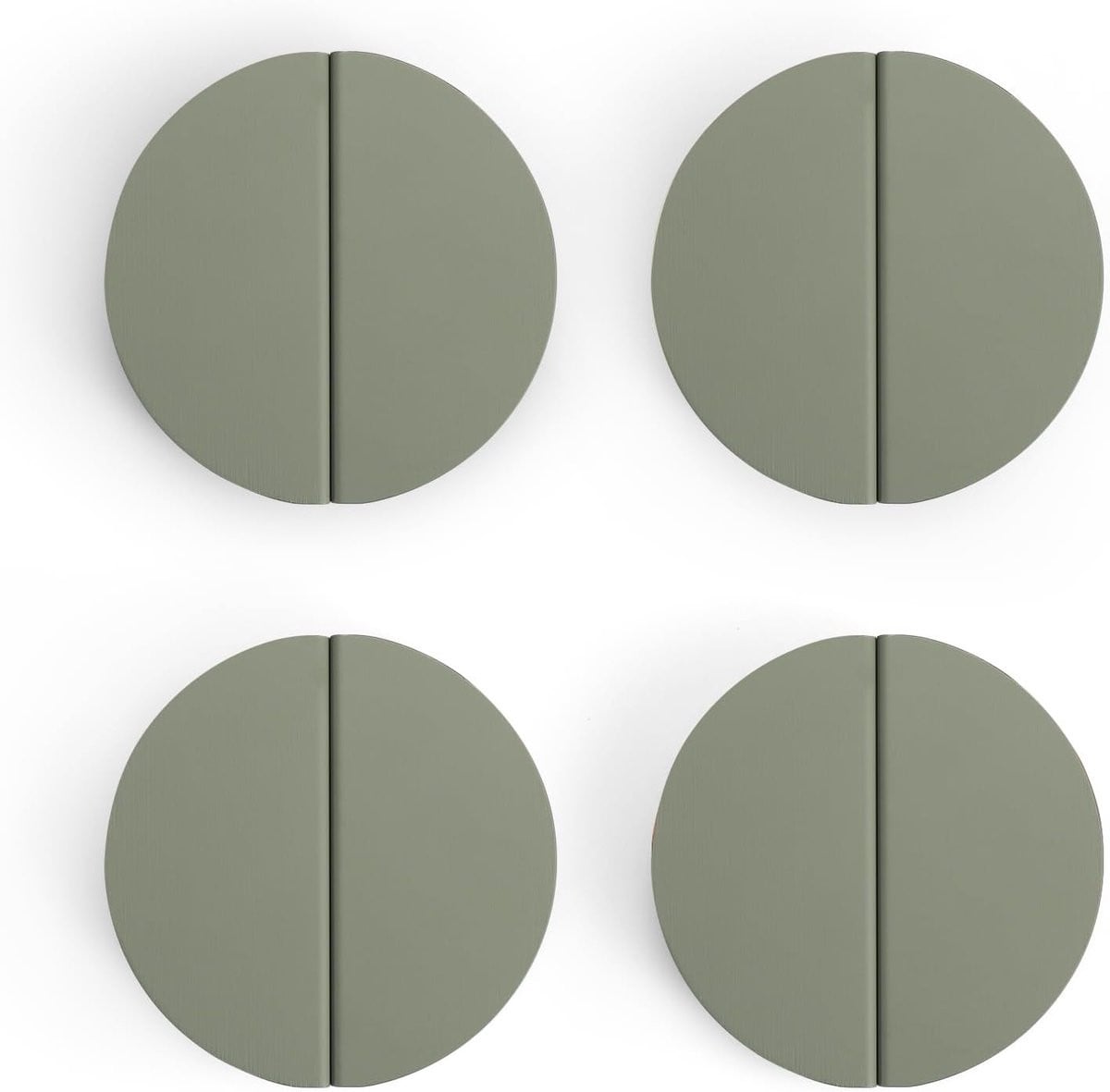 Set van 8 groene kastknoppen van aluminium legering voor het vernieuwen van je meubels