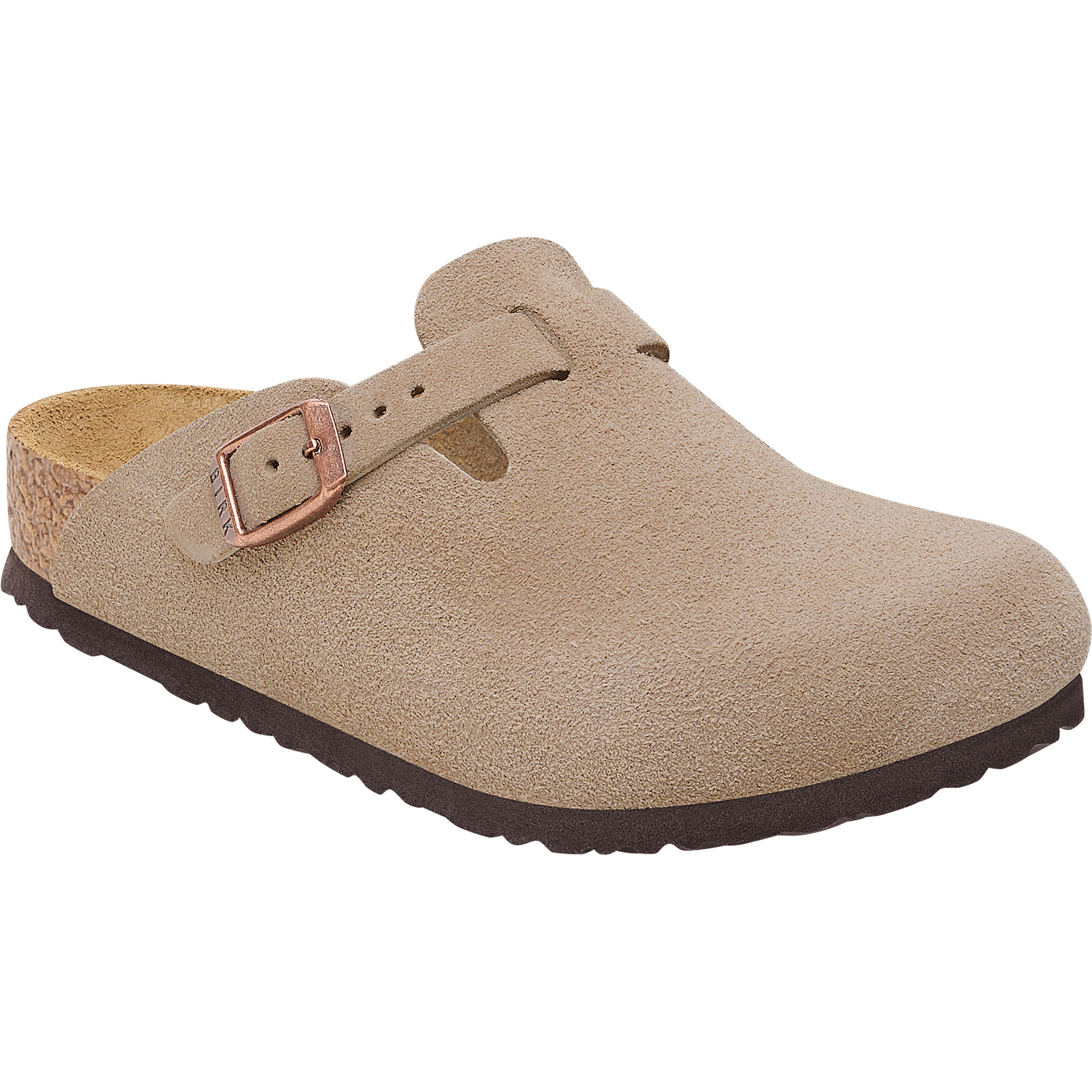 Birkenstock Boston Suede Leather Narrow Sandale Kinder Sandalen beige Größe 33 Lifestyle