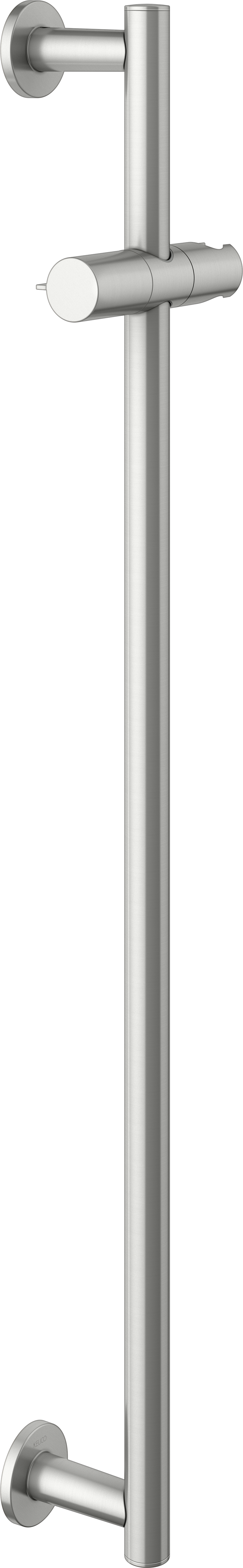 Barre de douche KEUCO IMXO 59585210901 hauteur 855 mm, curseur de douche, rosaces rondes, finition inox