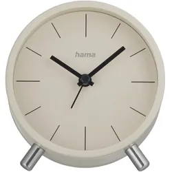 HAMA Analoger Funkwecker Flores - grau|beige