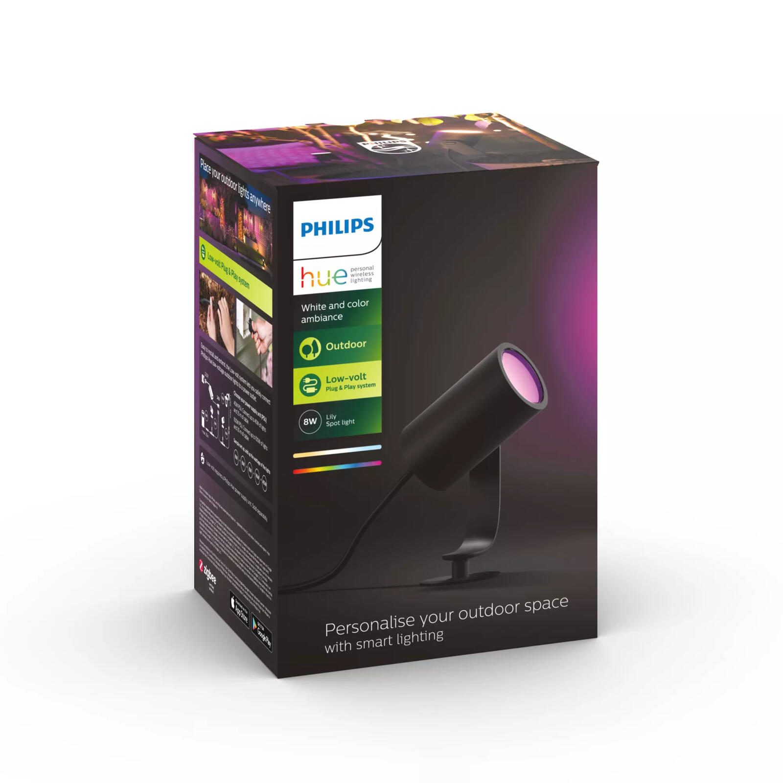 Philips Hue Lily Outdoor Spot Erweiterung schwarz 915005629801