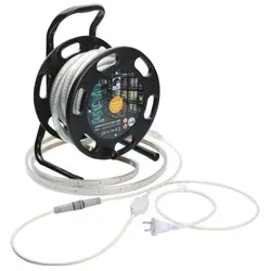 Rutec, LED Streifen, Stripe a.Kabeltrommel AC Worklight 15m 180W 16650lm 3000K 230V IP65 CRI90 (Warmweiss, 1500 cm, Outdoor)