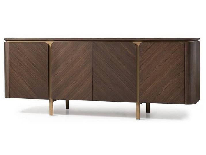 Xlmoebel Sideboard Brauner Holzschrank mit viel Stauraum und zeitlosem Design (Sideboard, Sideboard), Hergestellt in Europa
