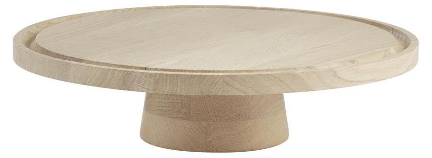 Dripio Serveerschaal VALO van geolied eikenhout, diameter: 32 cm, hoogte: 8,5 cm