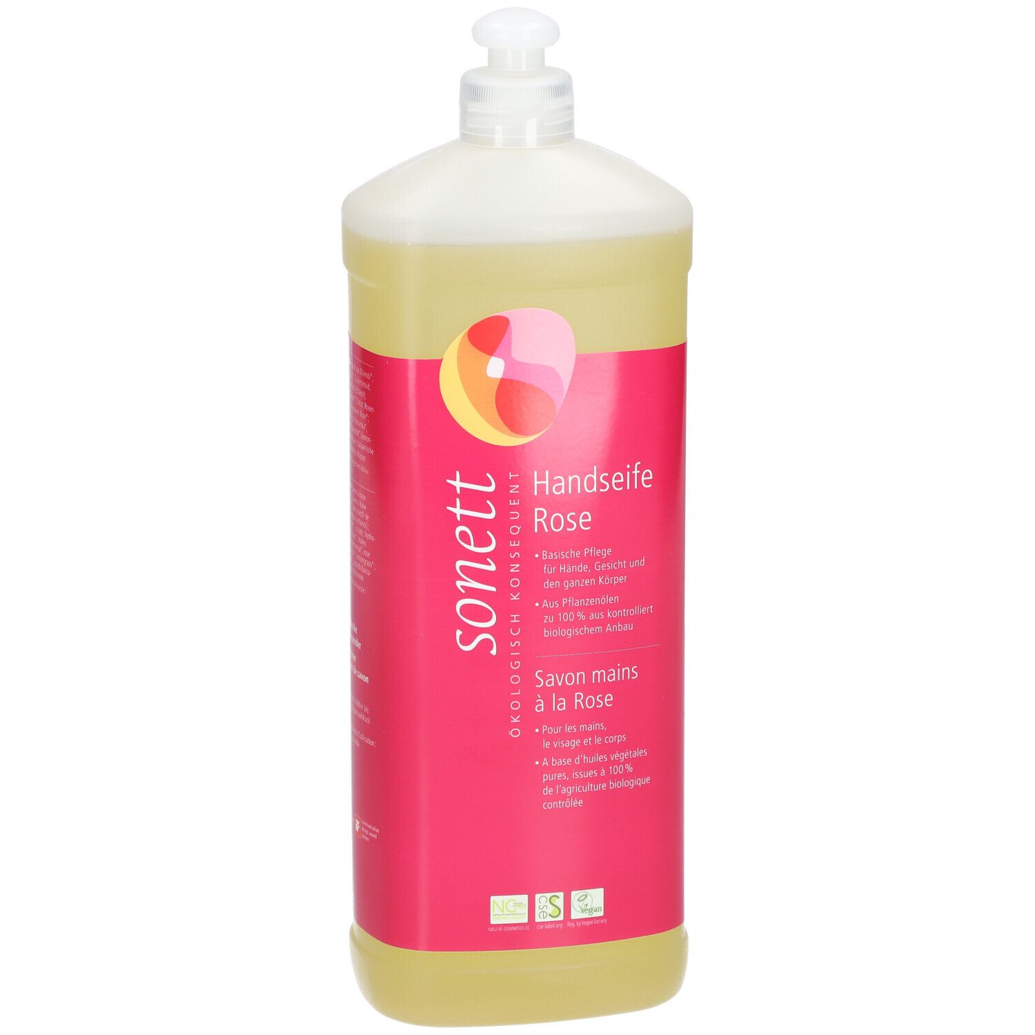 Sonett Handseife Rose Nachfüllflasche 1 lt l Flüssigseife