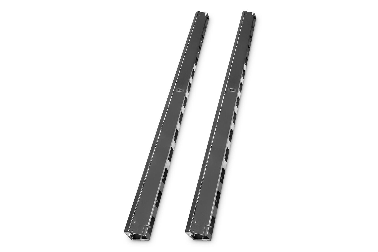 Digitus vertikale Kabelführungskanäle Set 42HE RAL 9005 schwarz (DN-19 ORG-42U-B)