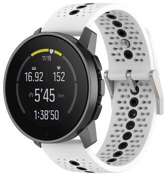 Everyday Crate Suunto Run Race Race S Vertical 9 Peak Pro Silicone Watch Band Breathable Sport Replacement Strap white Black