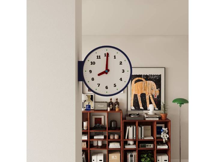 Nouvelle horloge murale vintage double face, décoration artistique créative pour la maison, le salon, la chambre à coucher, la cuisine
