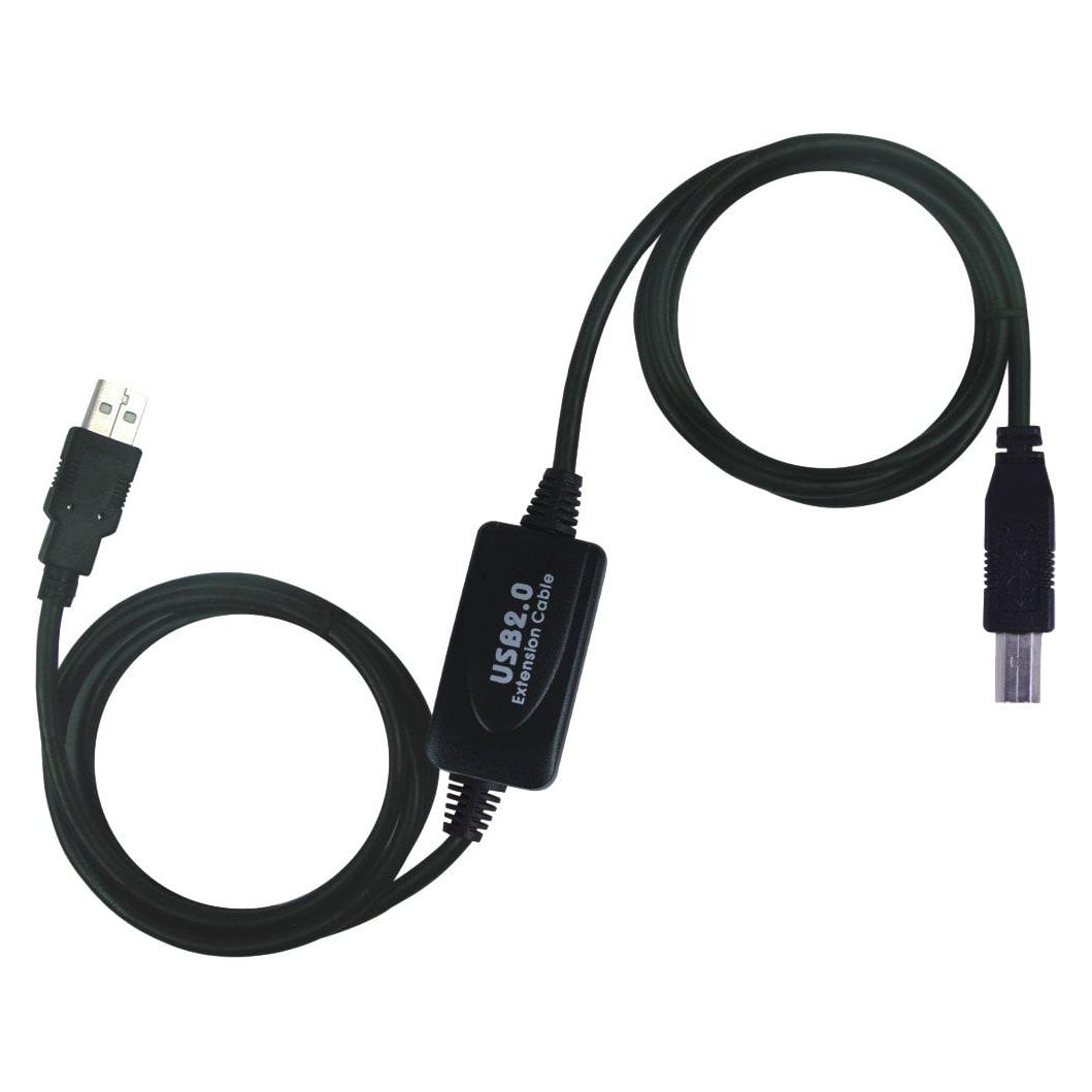 PremiumCord USB-A - USB-B USB cable 15 m black (ku2rep15ab) (15 m, USB 2.0) (KU2REP15AB)