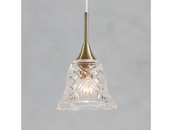 Suspension Luna Type A 14 x 21 x 14cm Doré/Doré Verre clair / Fer E14