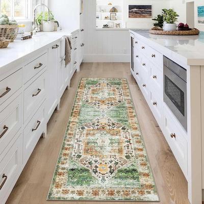 Garvee Distressed Floral Medallion Area Rug