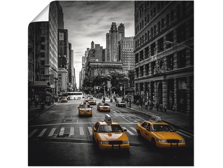 Poster ARTLAND New York City Verkehr 5th Avenue , schwarz (farbe bild(er): schwarz), B:70cm H:70cm, Bilder, Poster, ohne Rahmen