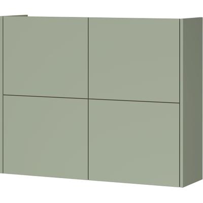 Hängeschuhschrank GERMANIA "Binetto", grün (taupegrün, navarra, eiche, nachbildung), B:97cm H:79cm T:27cm, Holzwerkstoff, Schränke, Garderobenschrank, Push-to-open, verstellbare Böden, Tiefe: 27cm