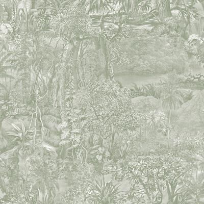 Tempaper Jungle Toile Peel and Stick Wallpaper