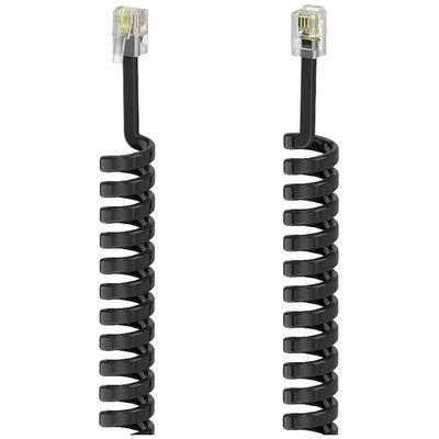 Hama Telefon (analog) Anschlusskabel [1x RJ10-Stecker 4p4c - 1x RJ10-Stecker 4p4c] 3m Schwarz