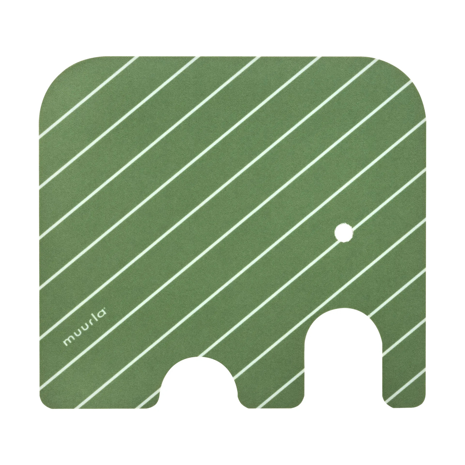 Muurla Elephant glasonderzetter Green 11 x 10 cm
