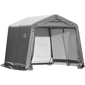 ShelterLogic Geräteschuppen SL70333, Satteldach, Kunststoff, grau, 9,06 m², 297 x 305 x 249 cm