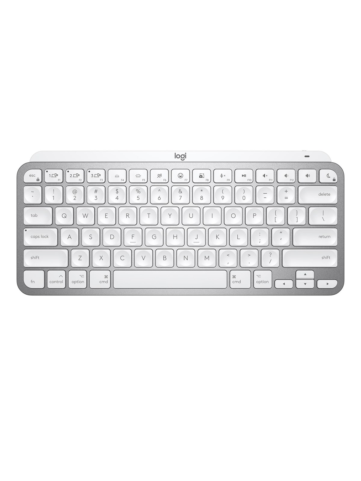 Logitech MX Keys Mini For Mac Wireless Keyboard - Pale Grey - DE - Tastatur - Deutsch - Grau