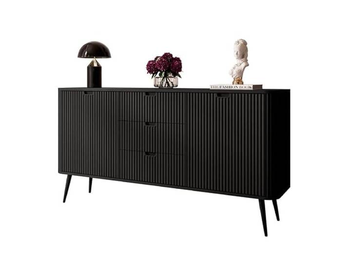 Lookway Kommode Dreitürige Zaira KSZ169 Schwarz