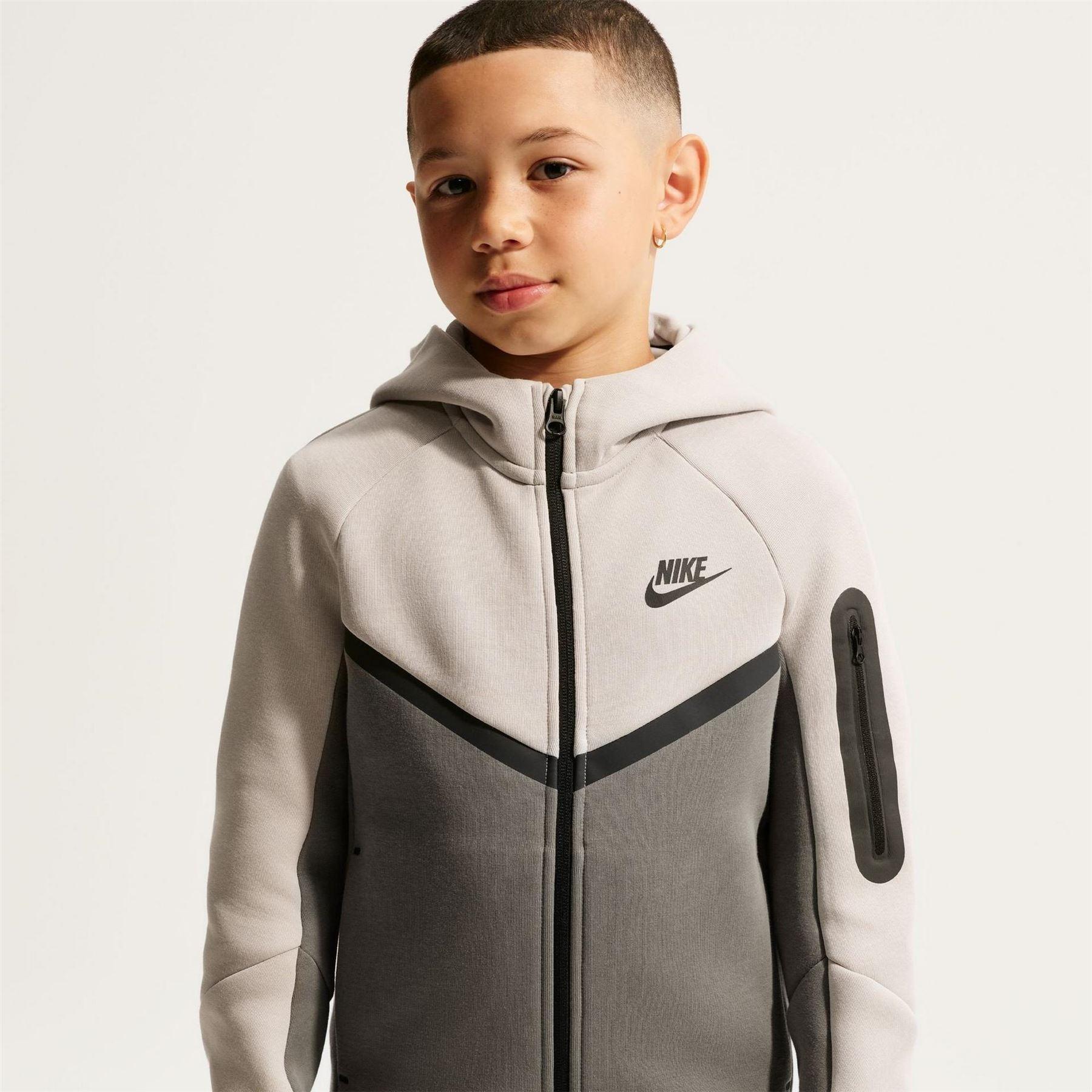 Nike - Hoodie mit durchgehendem Reißverschluss für Kinder, Fleece (Lila Höhle)