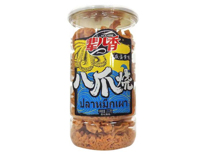 BEIBEI ER XIANG Crackers en forme de poulpe, saveur jaune d’œuf salé, 200 g