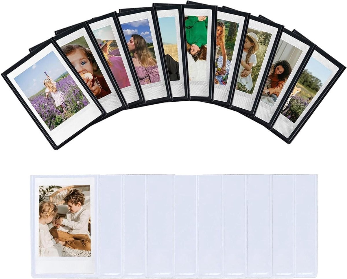 Set van 20 Magnetische Mini Fotolijstjes - Wit en Zwart - Flexibel Magnetisch Paneel