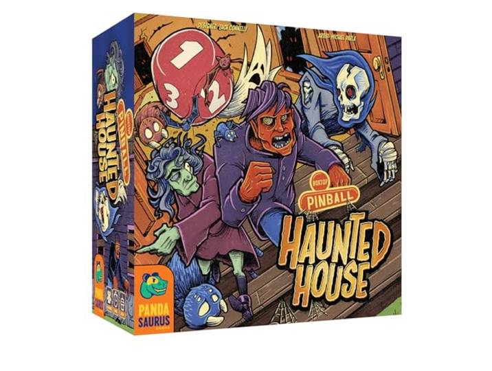 Pandasaurus Games, Boxtop Pinball: Haunted House, Family Game in English for 1 to 4 Players Ages 8+