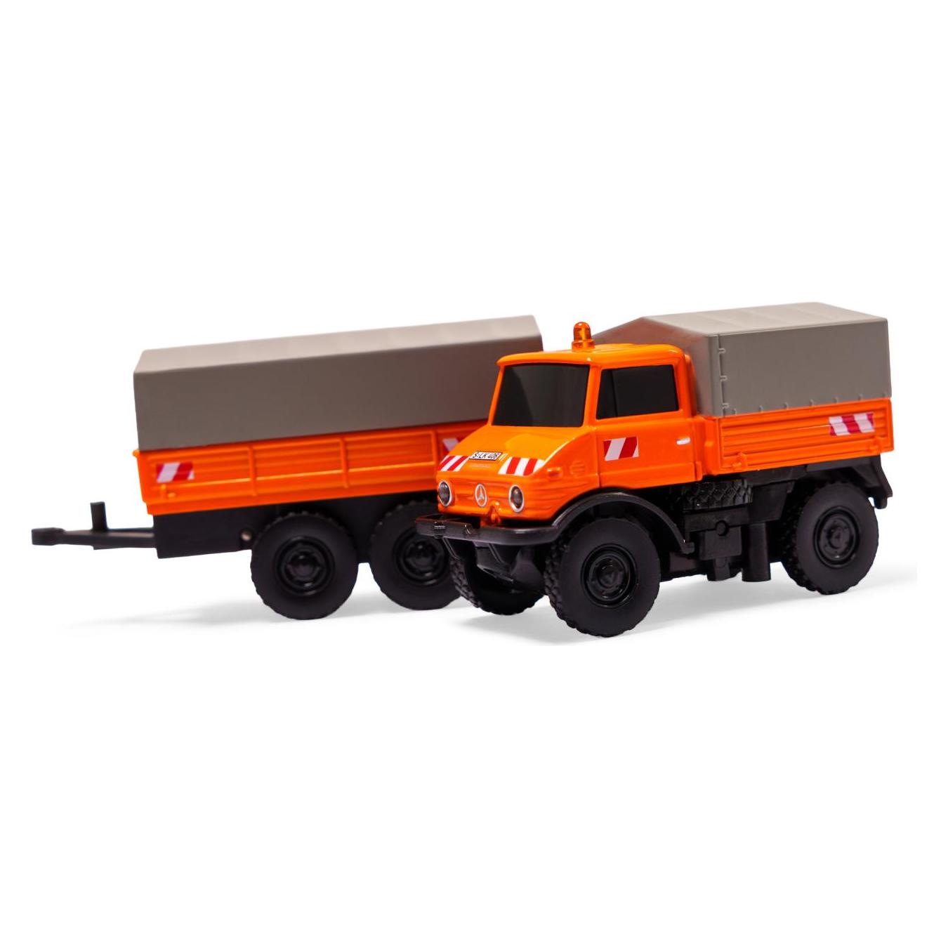 Carson 1:87 M-B Unimog U406 m.Hän.100%RTR orang (RTR Ready-to-Run) (500504177)