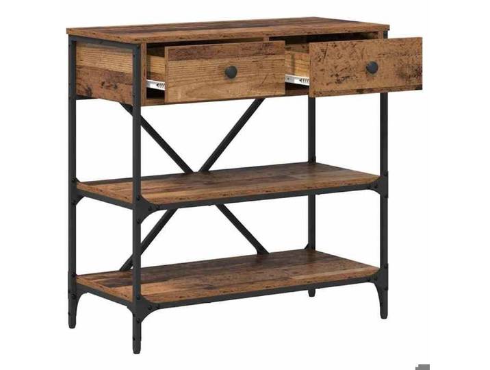 Table console bois ancien 75x34.5x75 cm Bois reconstitué_2 ans garantie_36333